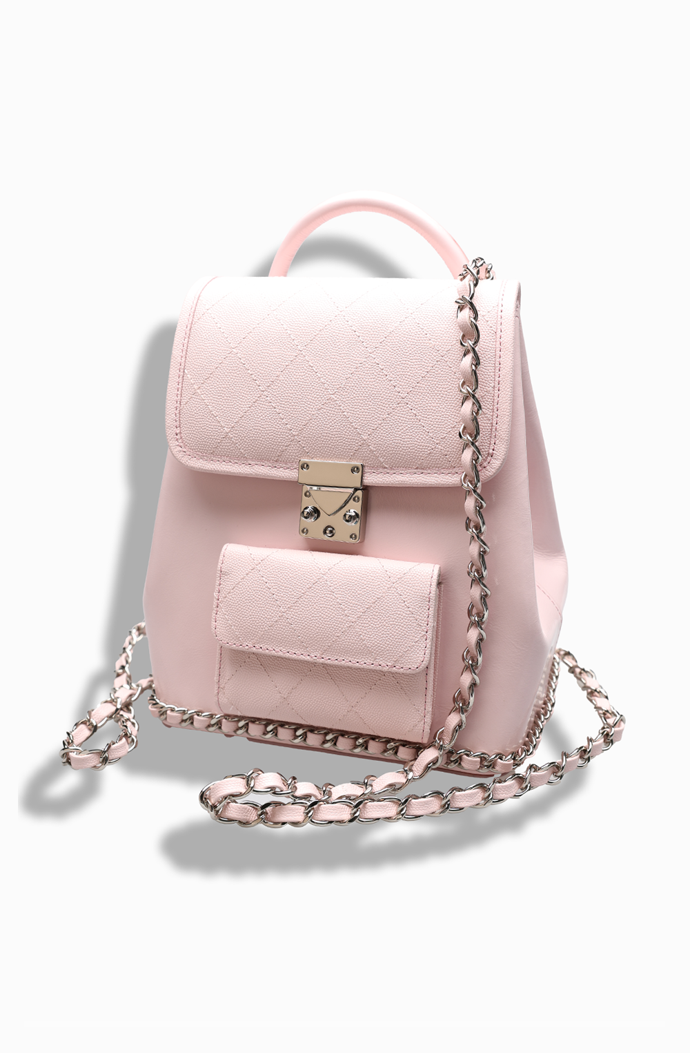 Myeyeko Exclusive Line - AUDREY Backpack / Pink &amp; Silver