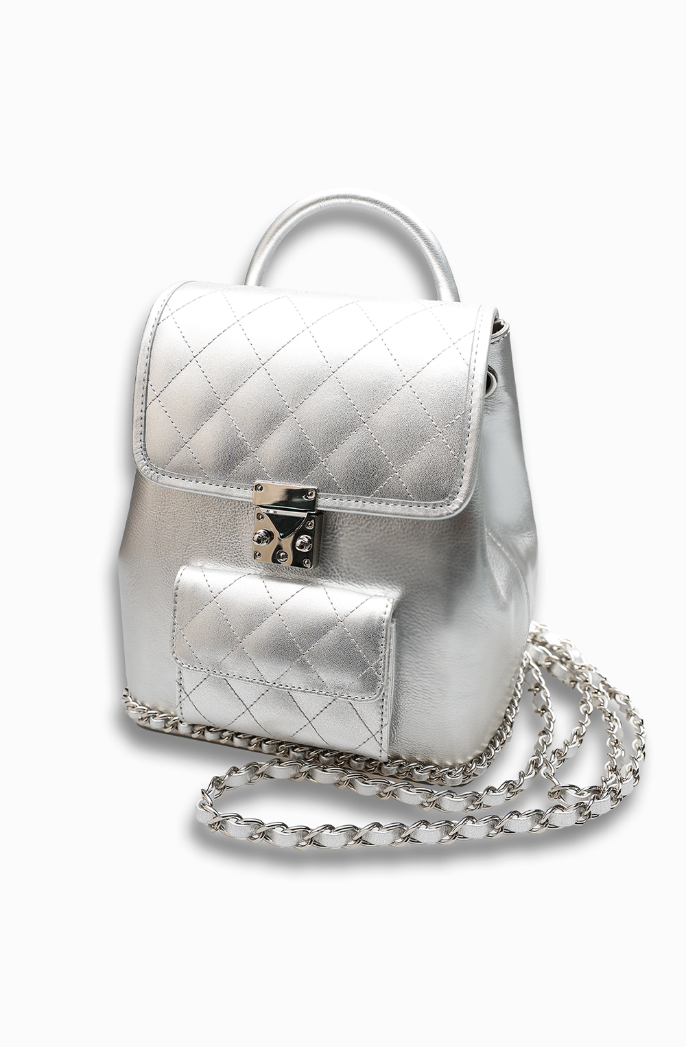 Myeyeko Exclusive Line - AUDREY Backpack / Silver &amp; Silver